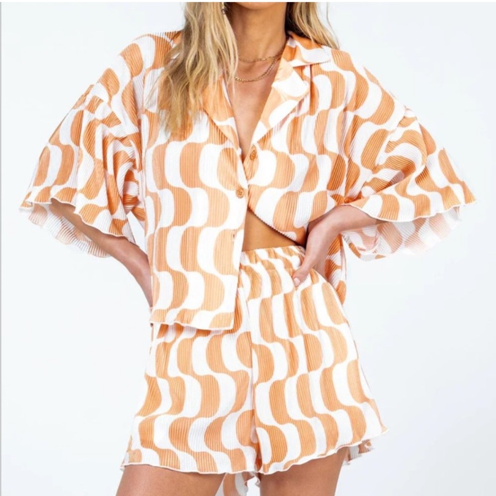 NWT Women's Princess Polly Swiper Two-piece Set in Orange